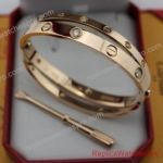 AAA Replica Cartier Love Bracelet Double Rose Gold with Screwdriver